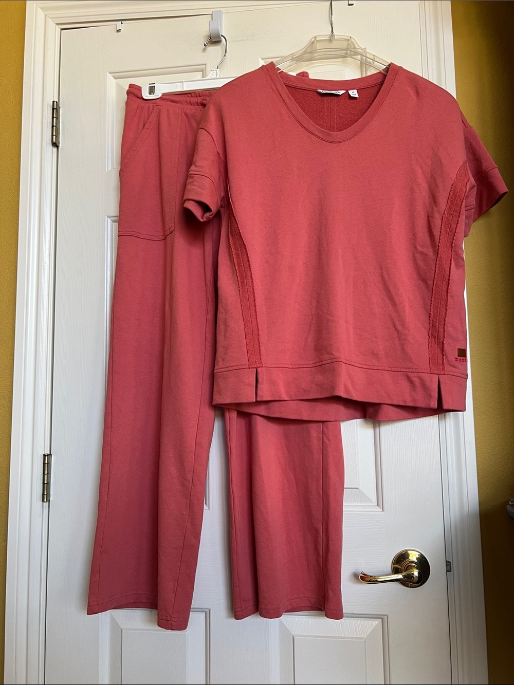 Peace Love World Pink Two-Piece Lounge Set